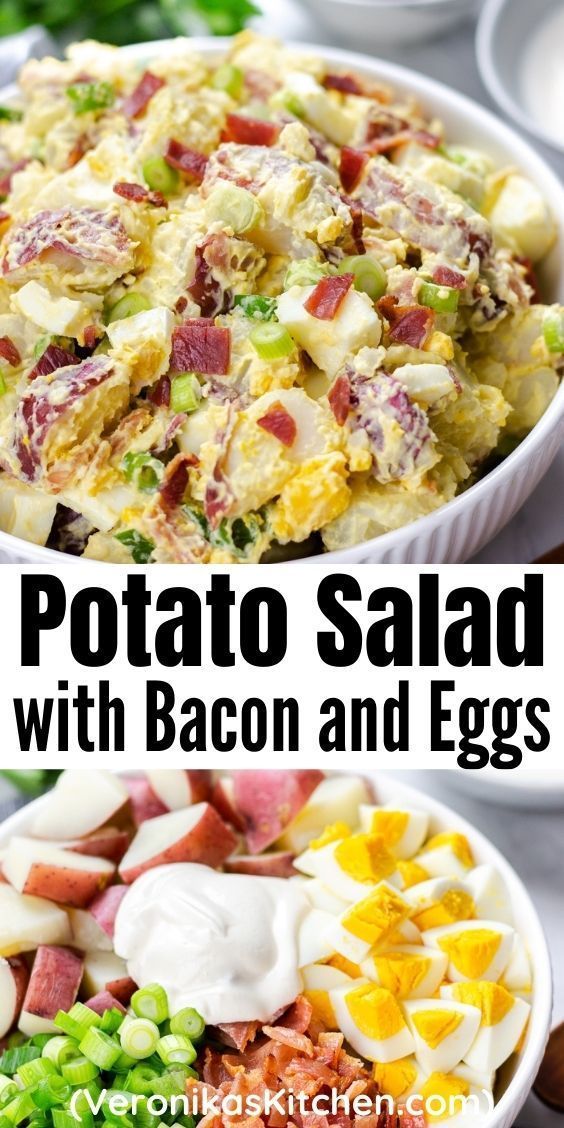 potato salad with bacon and eggs