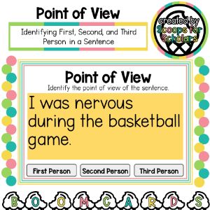 the point of view game for students to use in their classroom's writing skills