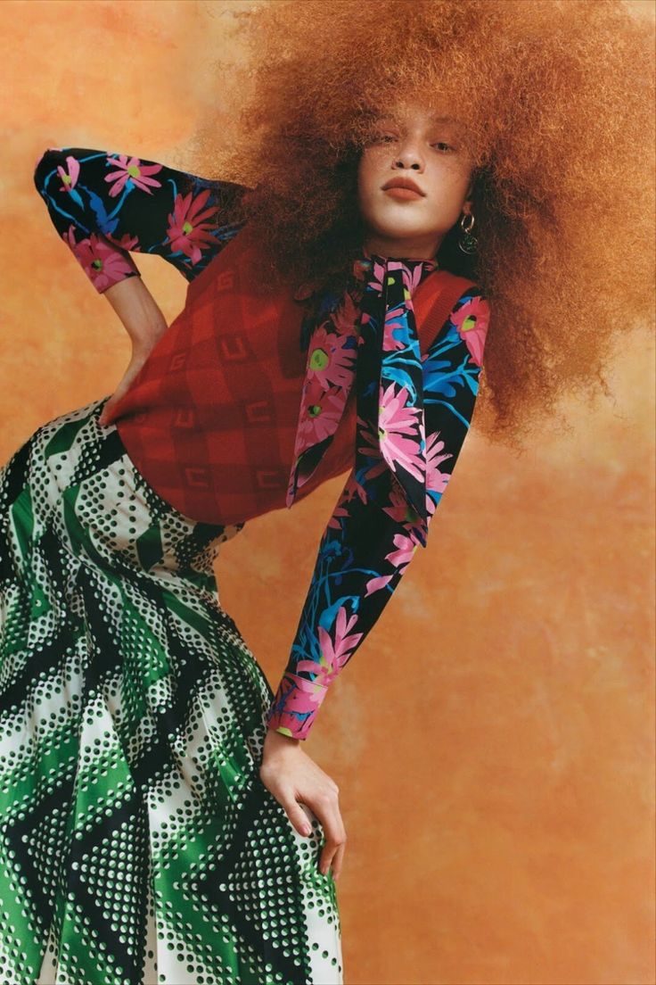 Model Natural Hair Redhead WSJ Magazine Spring 2021 Women's Fashion Sara Grace Wallerstedt, Nadine Ijewere, Sara Grace, Maximalist Fashion, Redhead Models, Wsj Magazine, Maximalist Style, Fashion Photography Inspiration, Spring Women