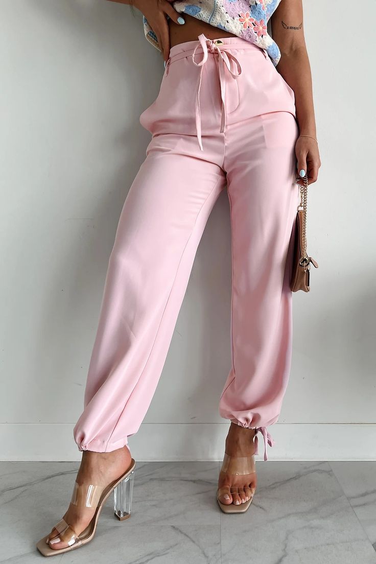 Business Decisions Drawstring Detailed Jogger Pants (Pink) · NanaMacs Pink Drawstring Pants For Loungewear, Pink Drawstring Lounge Pants, Pink Drawstring Loungewear Pants, Pink Wide Leg Pants With Drawstring, Trendy Pink Drawstring Pants, Pink Drawstring Trousers, Pink Long Pants With Solid Color, Pink Solid Color Bottoms For Loungewear, Pink Solid Color Loungewear Bottoms