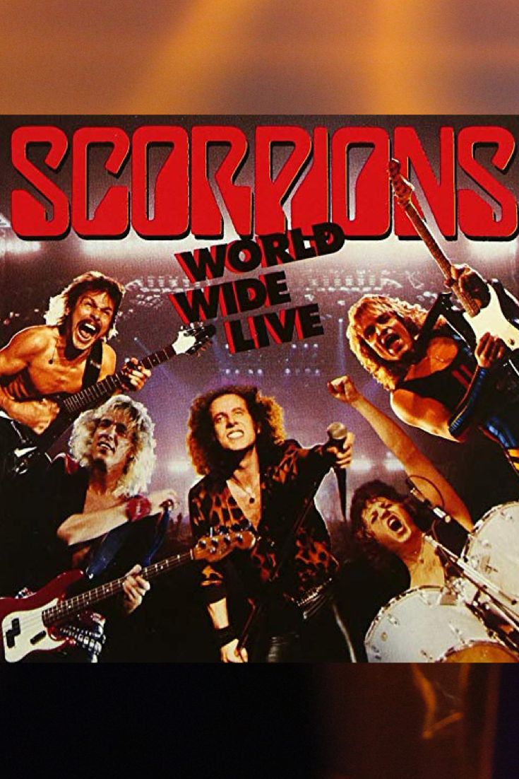 scorpion's world wide live poster hanging on the wall