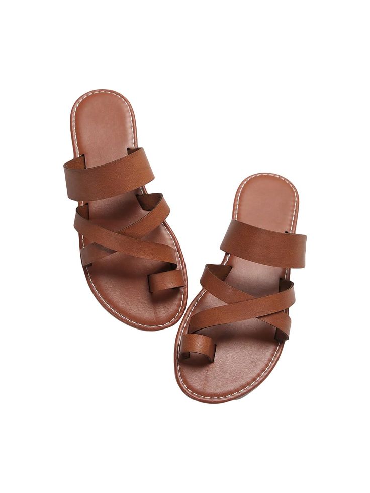 PRICES MAY VARY. Made with insole PU leather and outsole rubber, comfortable to wear, pain-free Unique cross straps upper, fashion open toe, clip toe design, which can be easily controlled by regular or wide feet Women summer flat sandals with jeans, t shirts, shorts, skirts, and dresses, showing confident beauty in comfort Great for summer beach, seaside, indoor, outdoor walking, shopping, street, party, picnic, holiday, vacation, camping etc Please refer to the Item Description below for Size Sandals With Jeans, Summer Sandals Flat, Strappy Leather Sandals, Street Party, Leather Sandals Flat, Shorts Skirts, Toe Ring, Holiday Vacation, Pain Free