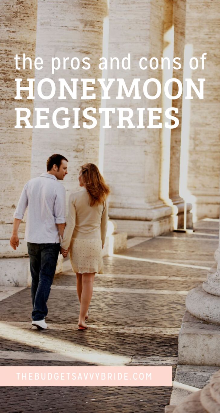 the pros and cons of honeymoon registration in italy, including an image of a man and woman holding hands