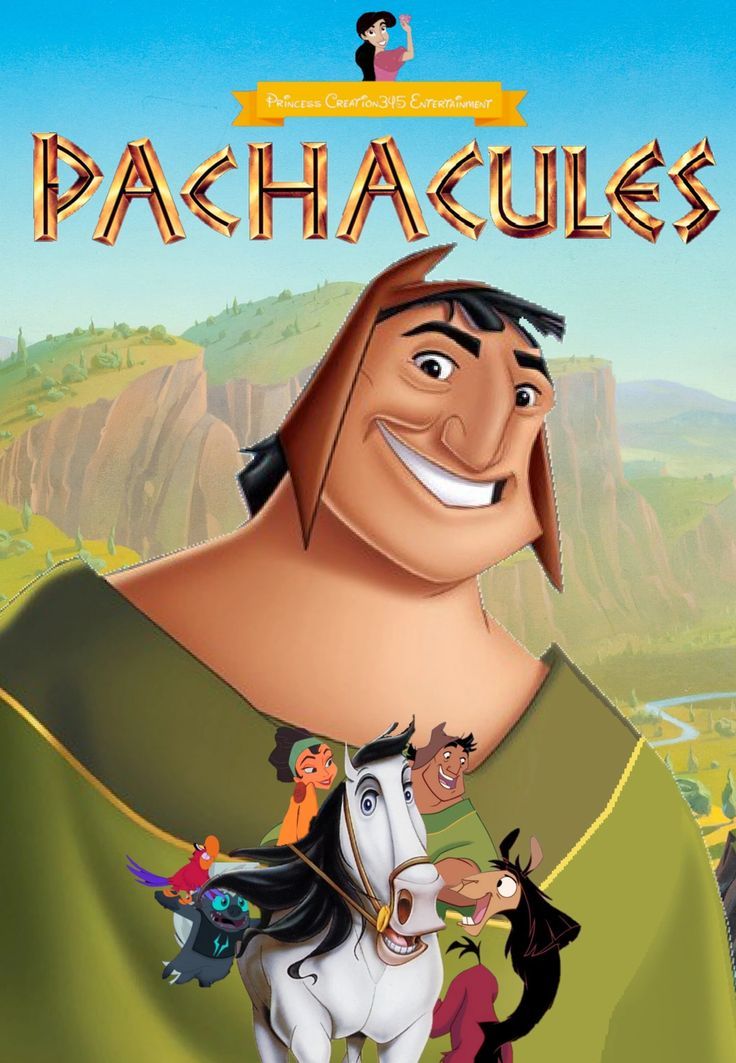 an animated character is smiling while riding a horse in front of the words, pachacues