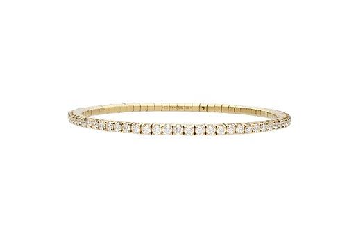 3.35 CT Diamond Stretch Tennis Bracelet Elegant Yellow Gold Flexible Stretch Bracelet, Elegant Flexible Yellow Gold Bracelet, Elegant Adjustable Stretch Bracelet For Formal Occasions, Elegant Stackable Round Stretch Bracelet, Elegant Round Stackable Stretch Bracelet, Elegant Round Stretch Bracelet Stackable, Elegant Flexible Stretch Bracelet, Stackable, Elegant Flexible Stackable Stretch Bracelet, Elegant Stackable Stretch Bracelet