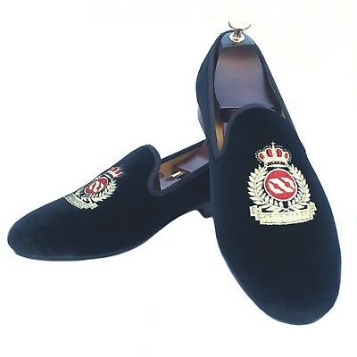 Men's Velvet Shoes Slip-On Wedding Loafers Smoking Slippers Flats Black Blue Red | eBay Party Slip-ons With Leather Sole, Party Loafers With Leather Sole, Slip-on Style, Party Loafers With Leather Sole And Round Toe, Party Loafers With Leather Sole, Party Slip-on Loafers With Leather Sole, Formal Wedding Shoes With Fitted Slip-on Design, Elegant Round Toe Loafers For Groom, Elegant Closed Toe Shoes For Groom, Elegant Closed Toe Dress Shoes For Groom