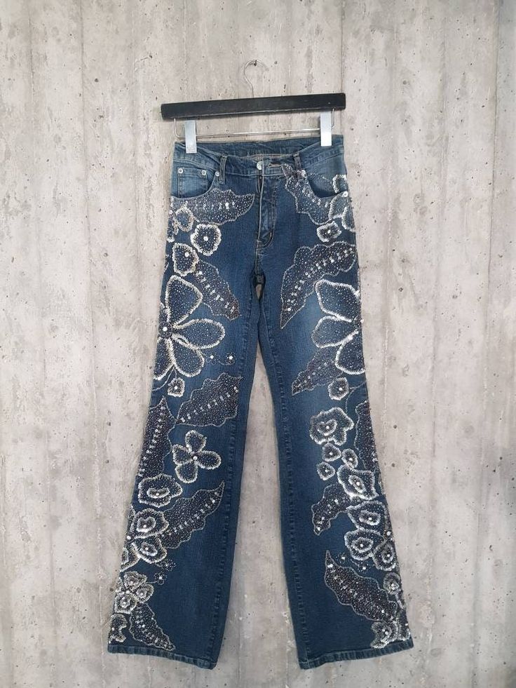 Fitted Jeans For Summer Streetwear, Vintage Stretch Jeans For Spring, Vintage Fitted Flare Jeans For Spring, Fitted Vintage Flare Jeans For Spring, Spring Vintage Stretch Jeans, Spring Vintage Fitted Flare Jeans, Vintage Fitted Flare Jeans For Summer, Fitted Straight Leg Jeans For Party, Party Denim Blue Bottoms For Fall