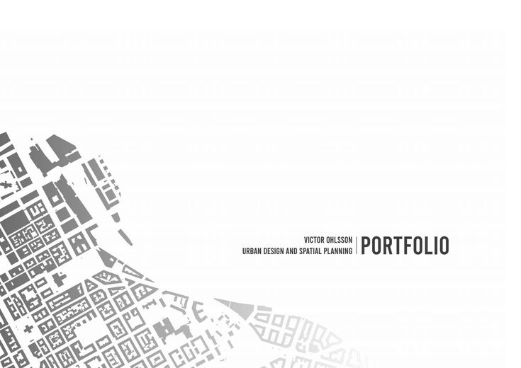 a white and black poster with the words portfolio written in large letters on it