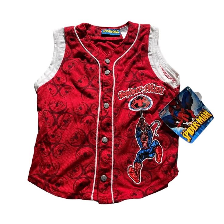 Hello Everyone Today I’ll Be Selling A Nwt 2008 Youth Spider-Man Sz 6 Sleeveless Jersey Red Aop Marvel Jersey. As Shown This Item Is Brand New With Tags And Is Unused Measurements Pit To Pit:15in Top To Bottom:16.5in If You Have Any Questions Regarding This Item Message Me Playful Fitted Sports Top, Red Sports Vest Top, Red Sporty Racerback Top, Sporty Red Racerback Top, Red Cotton Sporty Tank Top, Red Cotton Racerback Tops, Red Cotton Sports Vest, Sporty Red Tank Top, Red Cotton Racerback Tank Top