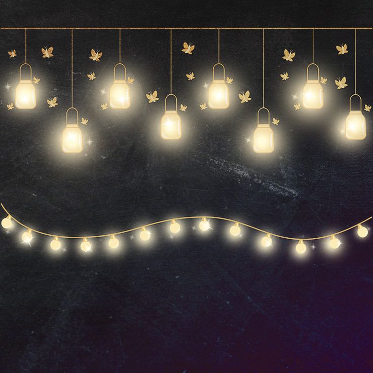 a string of lights hanging from the side of a wall with maple leaves on it