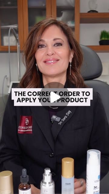 Dr Doris Day MD FAAD on Instagram: "How you layer your products matters. Proper layering not only ensures your products work effectively but also helps prevent irritation and improves skin health. If you have any questions about these steps, comment below!

Products mentioned:
- Derma Beauty Intense Serum
- Vitamin C Brightening Serum @dorisdaymdskincare 
- Eye Creams @drdorisdaydmskincare
- Isdinceutics Hyaluronic Concentrate
- Sunscreen" Skincare Video, Brightening Serum, White Teeth, Improve Skin, Skin Health, Makeup Tips, Sunscreen, Health And Beauty, Serum