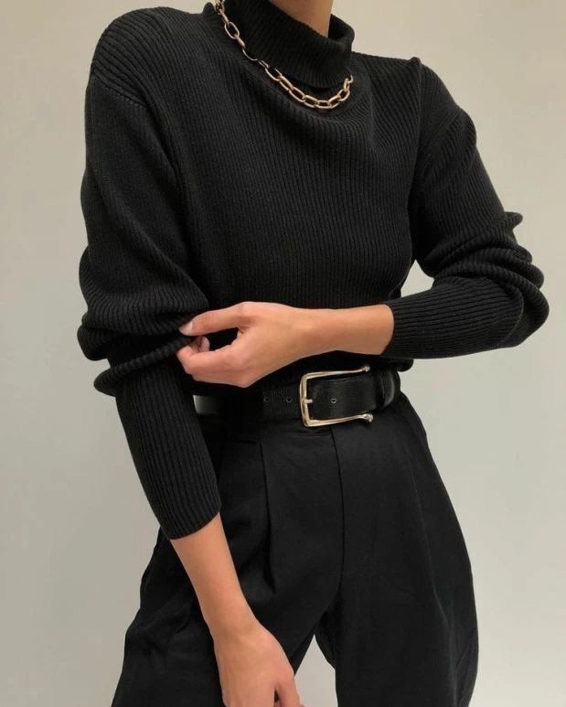 Girls Winter Fashion, Black Turtle Neck, Outfits Vintage, Vintage Knitwear, Fashion Teenage Girls, Academia Fashion, Hipster Outfits, Looks Black, Ținută Casual