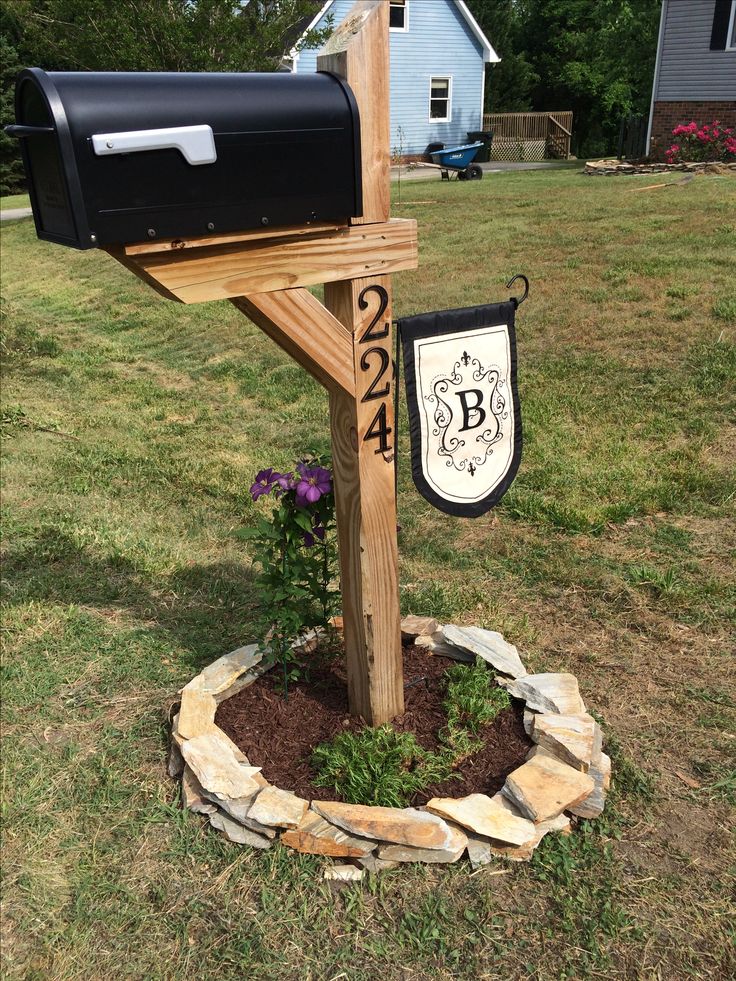 a mailbox in the middle of a yard