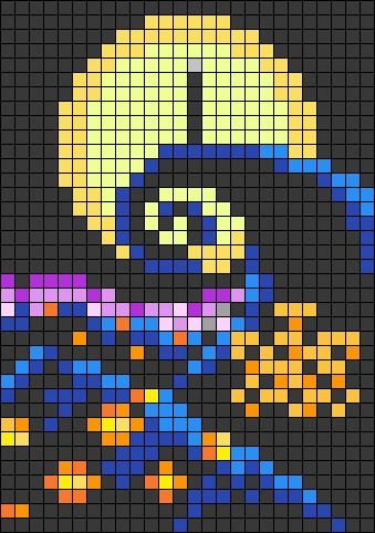 the pixel art is made up of squares