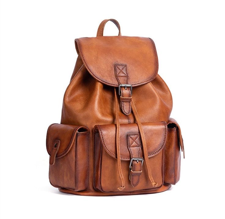 Men's Retro Genuine Leather Large Capacity Single-shoulder Backpack — GeraldBlack.com