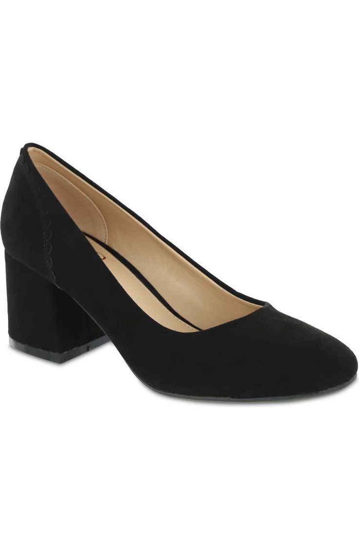 MIA AMORE Danila Block Heel Pump (Women) | Nordstromrack Formal Synthetic Court Shoes With Block Heel, Formal Wide Fit Heels With Block Heel, Elegant Synthetic Block Heels For Work, Wide Fit Formal Block Heel Shoes, Wide Fit Block Heel Formal Heels, Wide Fit Block Heel Formal Shoes, Formal Court Shoes With Block Heel, Court Shoes With Padded Heel And Block Shape, Wide Fit Closed Toe Heels With Stacked Heel