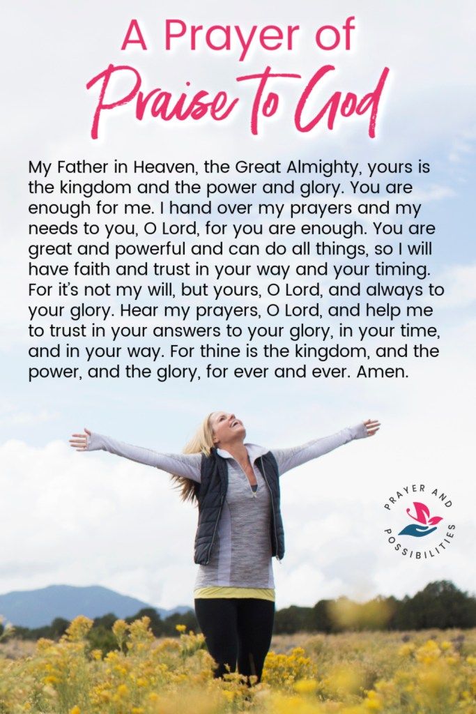 a woman standing in a field with her arms spread out and the words prayer to god