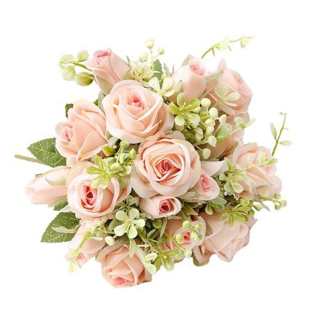 a bouquet of pink roses and greenery on a white background stock photo, pictures & images