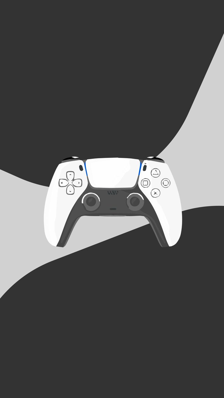 a video game controller in front of a black background