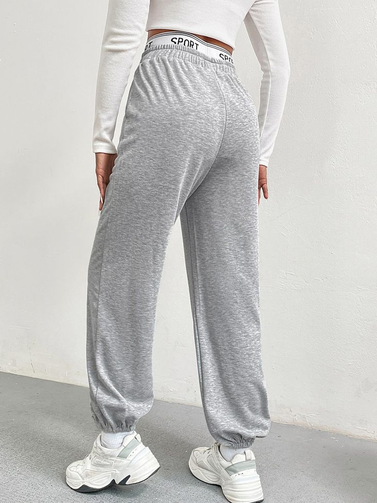 F00215614-103 Gray Sports Pants, Sweatpants Straight Leg, Sports Pants Women, Sweatpants With Pockets, Relax Pants, Dance Pants, Casual Sweatpants, Cozy Knit Sweater, Grey Sweatpants