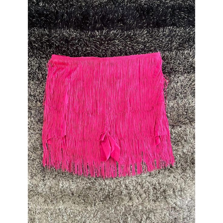 Thanks For Checking Out Our Fabulous Posh Closet!! All Of Our Items Are New With Tags! Never Worn Or Used <3 - Description: Athletic Shorts That Work For The Gym Or Running Errands! Short. Tiered Fringe. Elastic Waistband. - We Ship From Multiple Warehouses So It's Not Possible For Us To Bundle - Because All Of Our Merchandise Is Brand New And Often Times In Original Packaging, Extra Photos Or Measurements Cannot Be Provided - Heads-Up That Color Shades May Vary Due To The Photo Lighting - We Al Summer Party Pants With Built-in Shorts, Pink Party Bottoms With Built-in Shorts, Summer Festival Bottoms With Fringe, Spring Fringe Shorts For Night Out, Spring Night Out Fringe Shorts, Party Bottoms With Fringe In Short Length, Pink Fringe Bottoms For Summer, Summer Pink Bottoms With Fringe, Fitted Fringe Bottoms For Vacation