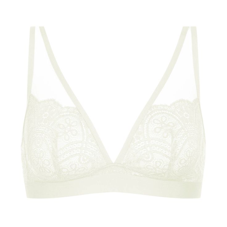 Wireless bra lace MEY Poetry Fame Delicate Lace Bra With Lace Trim, Feminine Nursing Bra With Lace Closure, Feminine Lace Nursing Bra With Lace Closure, Elegant Triangle Top Bra With Delicate Lace, Elegant White Triangle Top Bra, Feminine Lace Bra With Removable Pads, Triangle Top Bra With Lace Closure, Elegant Triangle Top Bra With Lace Trim, Delicate Lace Bra With Lace Closure