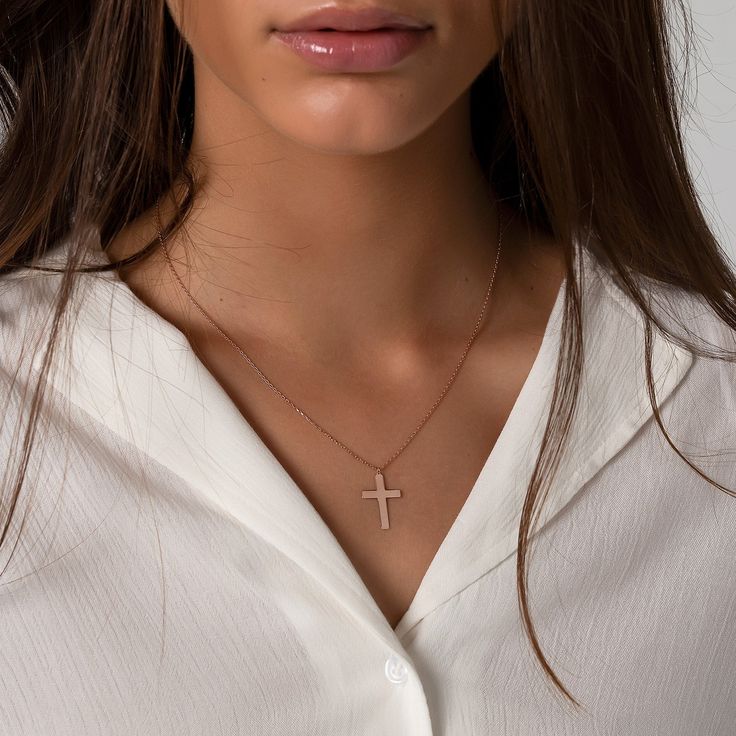 Gold Cross Necklace Silver Cross Necklace Women Big Small Cross Necklace Religious Necklace Jewelry Dainty Cross Necklace Gold Cross Pendant This spectacular necklace can be a perfect gift for you and your loved ones. A beautiful piece perfect for giving to a special someone or as a gift for yourself. ►HOW TO ORDER 1- Please select your preferred chain length from the menu. 2- Please select your preferred color from the menu. ►PRODUCT DETAILS The material is Solid 925K Sterling Silver Cross Heig Elegant Clavicle Chain Cross Necklace For Gift, Elegant Cross Charm Necklace With Adjustable Chain, Rose Gold Cross Jewelry For Mother's Day, Elegant Personalized Cross Pendant Jewelry, Elegant Cross Pendant Necklace For Gift, Elegant Cross Pendant Necklace As Gift, Cross Pendant Jewelry Gift For Her, Elegant Pendant Cross Necklace For Gift, Elegant Pendant Cross Necklace As Gift