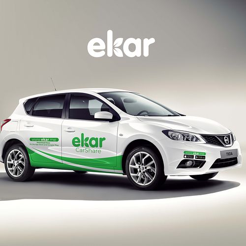 an electric car with the word elkar on it