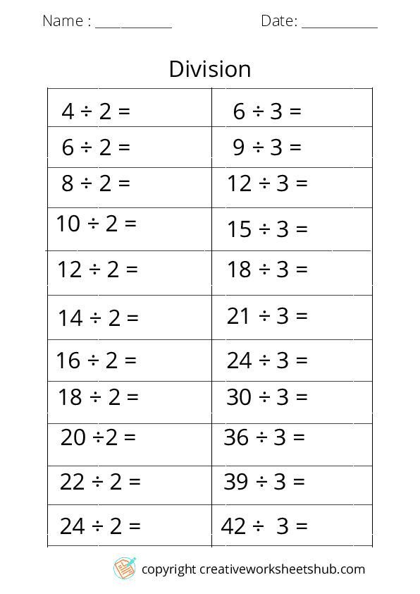 the division worksheet for addition and subtraction with two numbers on it