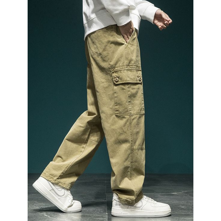 Retro Washed Functional Military Black Cargo Pants Fabric: 100% cotton Size: M, L, XL, 2XL, 3XL, 4XL Multiple Color Selections: Khaki, Black, Gray  Season: Spring, Fall, Summer, Winter Baggy Full-length Cotton Cargo Jeans, Full-length Cotton Cargo Pants, Full-length Cotton Parachute Pants With Pockets, Full Length Cotton Parachute Pants With Pockets, Cotton Full-length Parachute Pants With Pockets, Baggy Straight Cargo Jeans In Cotton, Baggy Cargo Style Cotton Pants, Cotton Parachute Pants With Hip Pockets, Casual Full Length Cotton Cargo Jeans