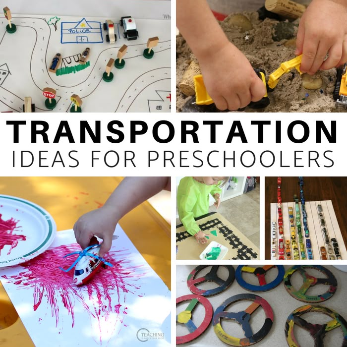 there are many different pictures with words that say transportation ideas for preschoolers to make