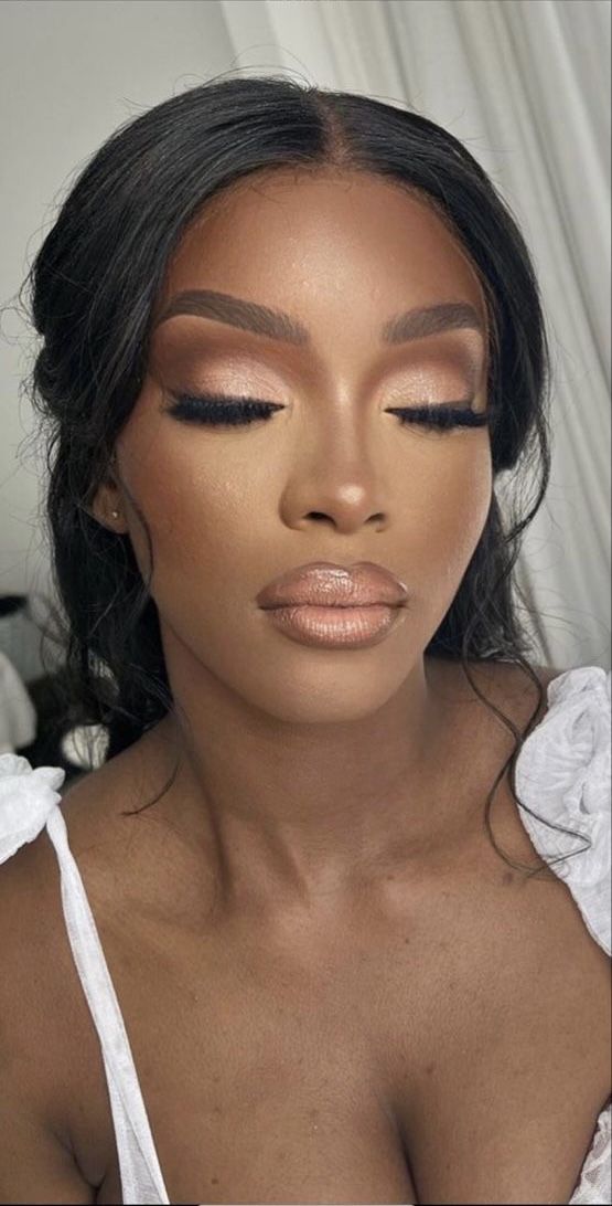 Black Wedding Makeup, Black Bridal Makeup, Gorgeous Bridal Makeup, Natural Glam Makeup, Wedding Eye Makeup, Glam Wedding Makeup, Wedding Makeup For Brown Eyes, Makeup For Black Skin, Wedding Day Makeup