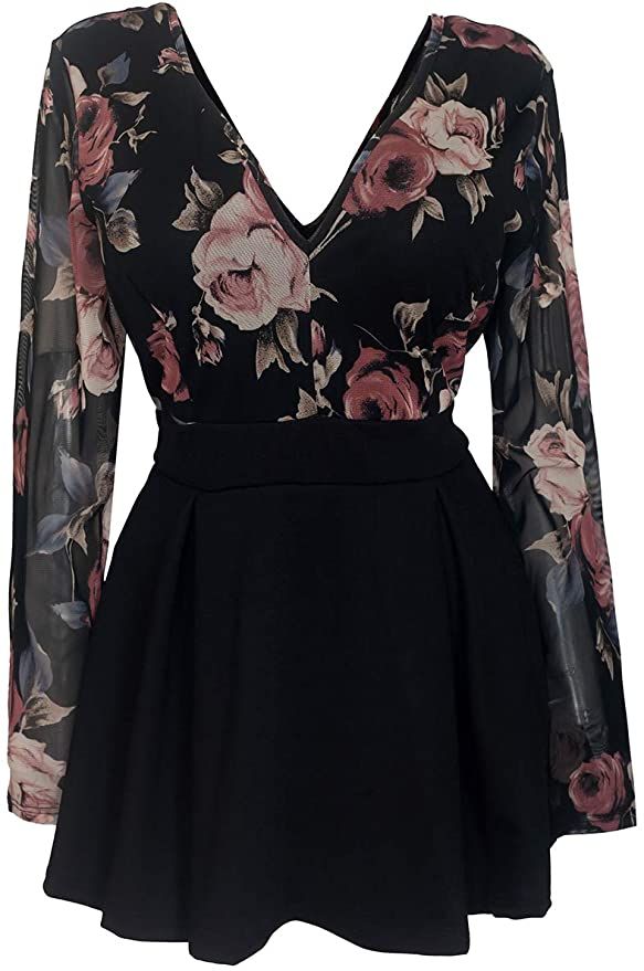 Amazon.com: eVogues Plus Size Lace Overlay Romper Dress: Clothing Plus Size Lace Dress, Trendy Romper, Plus Size Romper, Black Floral Print, Lace Romper, Romper Dress, Dress Plus Size, Looks Vintage, Lace Overlay