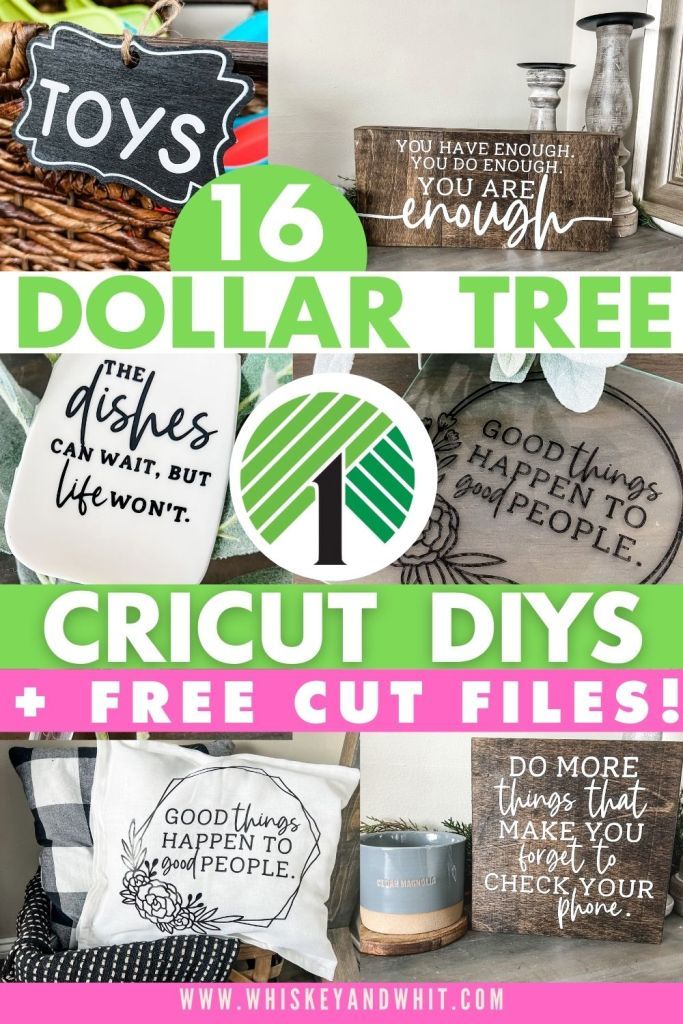 dollar tree cricut diys and free cut files