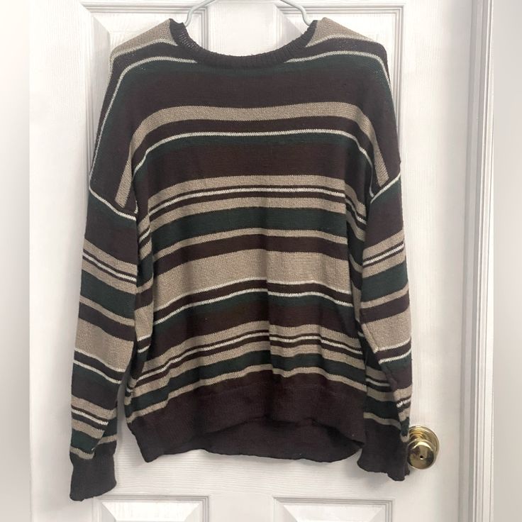 Brand New Multicolored Striped Sweater Striped Sweaters, Striped Sweater, Stripe Sweater, Colorful Sweaters, Sweaters For Women, Size Small, Brand New, For Women, Green