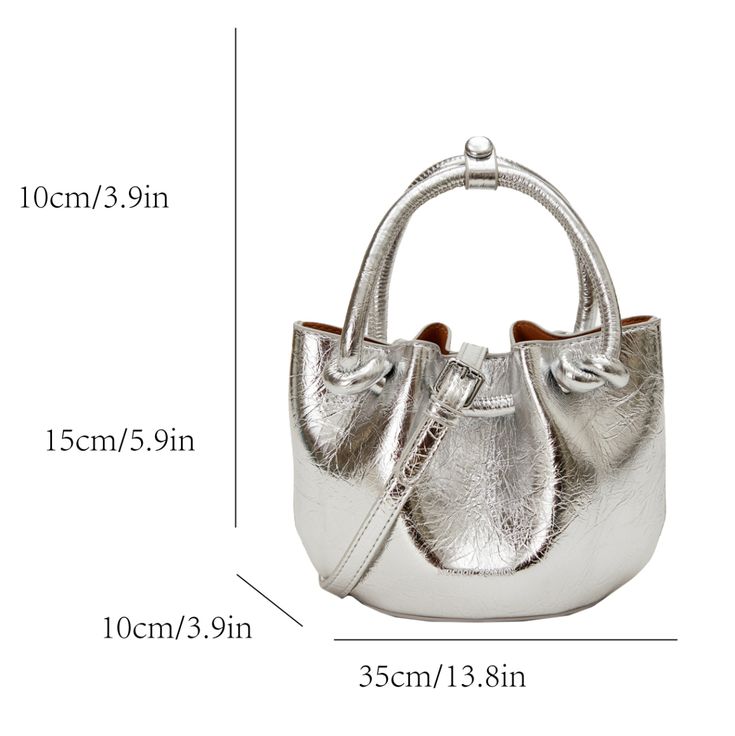 Place Of Origin : GUANG DONG Province Types of bags : Handbags Crossbody bags Place Of Origin : ITALY Occasion : Versatile Model Number : 8966 Exterior : Solid Bag Interior : Cell Phone Pocket,Interior Zipper Pocket Hardness : SOFT Closure Type : hasp Pattern Type : Solid Gender : WOMEN Style : fashion Number of Handles/Straps : Single Lining Material : POLYESTER Handbags Type : Shoulder Bags Main Material : tpu Shape : Bucket Size (Width)35cm * (Height)15cm * (Thickness)10cm Strap Length:100cmNote: 1 Inch=2.54 CM; 1 CM=0.39 Inch, Due to different batches, bags liner may be different. Fashion designer and good price, please rest assured purchase. (All pictures are actual photos.But due to the different light and monitor setting,minor color difference maybe exist. Thank you for understandin Silver Large Capacity Shoulder Bag For Party, Large Capacity Silver Party Bag, Silver Handheld Satchel For Daily Use, Silver Handheld Bag For Daily Use, Handheld Silver Bag With Adjustable Strap, Trendy Silver Satchel With Large Capacity, Silver Handheld Shoulder Bag With Adjustable Strap, Large Capacity Silver Handheld Bag, Silver Handheld Travel Bag