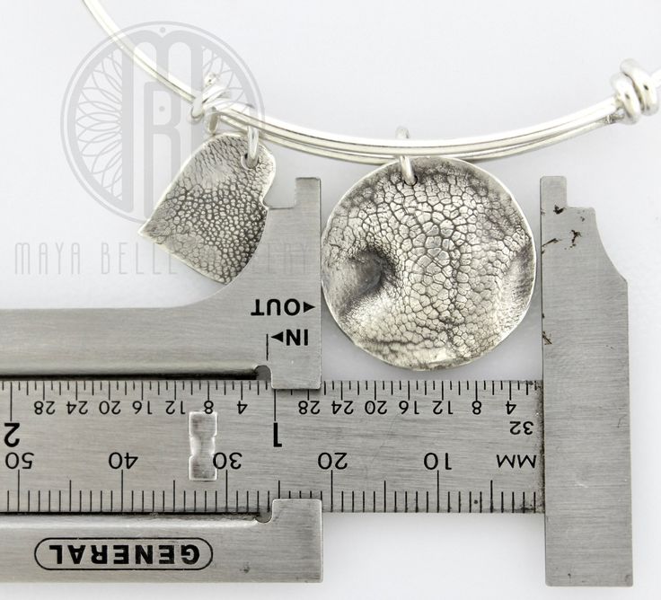 TWO Dog Nose Print Charms in Pure Silver, ONE sterling silver bangle bracelet - Maya Belle Jewelry Adjustable Silver Jewelry With Paw Print, Adjustable Sterling Silver Paw Print Jewelry, Adjustable Sterling Silver Jewelry With Paw Print, Silver Jewelry With Paw Print, Dog Nose Print, Paw Print Charm, Dog Nose, Mold Kit, Sterling Silver Bangle Bracelets