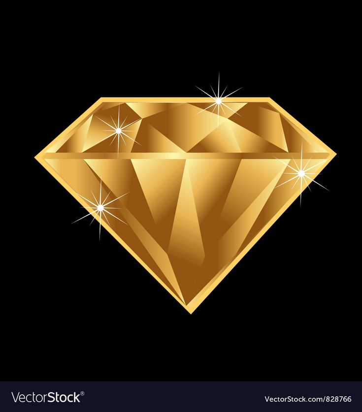 a golden diamond on a black background