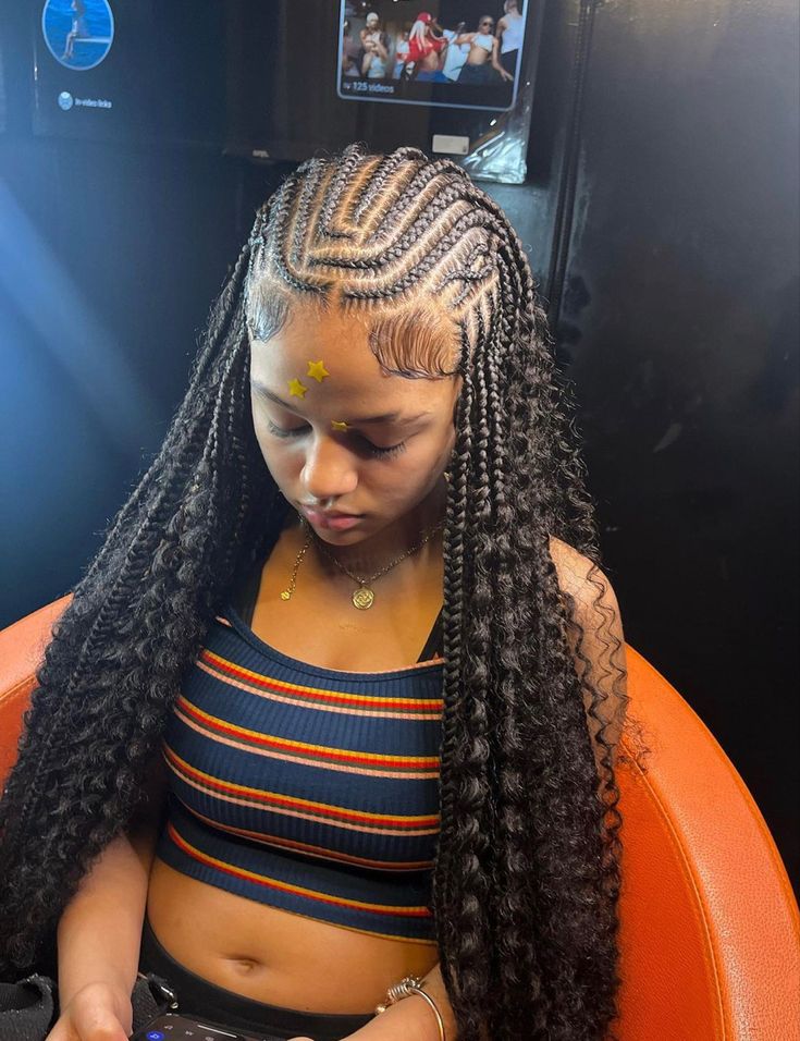 Braids With Dramatic Edges, Girls Braided Hairstyles Kids, Dramatic Edges, Hair Braid Designs, Goddess Box Braids, Sleek Ponytail Hairstyles, Side Edges, Quick Natural Hair Styles, Braided Hairstyles For Teens