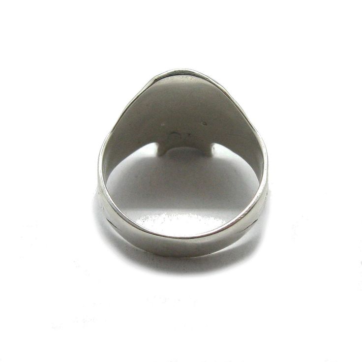 Sterling silver ring. Stamped 925. Approximate weight 11.0 grams. Top width 2.0cm (0.80 inches). All our jewels are made from solid sterling silver 925/1000 and are carefully crafted by hand in our family workshop. We dispatch your orders in 5 working days, worldwide and the postage is $5. We ship registered priority mail. Please allow 5-7 working days for delivery in Europe and 10-15 working days outside Europe. For any questions - please do not hesitate to contact me! Modernist White Gold Signet Ring In Sterling Silver, Modernist White Gold Sterling Silver Signet Ring, Classic Sterling Silver Skull Ring Gift, Classic Skull Ring As Gift With Polished Finish, Classic Nickel-free Silver Signet Ring, Modernist Sterling Silver Signet Ring With Polished Finish, Classic Silver Nickel-free Signet Ring, Modernist Hallmarked Signet Ring As Gift, Modernist Hallmarked Signet Ring For Gift