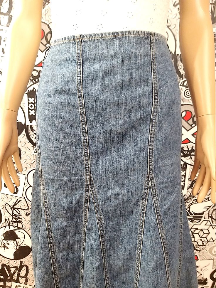 "Long Denim skirt womens skirt maxi skirt blue Denim skirt Vintage mermaid skirt Long skirt Jeans Skirt L height of the woman in the photo - 180 cm Please refer to photos for details of condition. Condition: good vintage 100 % cotton Measurements: Length: 73 cm/28.7 \" Waist: 84 cm/33.1\" Hips: 104 cm/40.9\" Tag Size: EUR-42 note The color on the pictures may vary due to monitor settings and light reflections. Ready to ship Please do not hesitate to contact with me for any questions. Thank you f Dark Wash Stretch Mini Skirt, Fitted Trendy Denim Skirt, Fitted High Waist Dark Wash Denim Skirt, Fitted High Waist Denim Skirt, Fitted High-waist Denim Skirt, High Waist Fitted Denim Skirt, Fitted Denim Skirt In Dark Wash, Fitted Dark Wash Denim Skirt, Fitted Dark Wash Denim Maxi Skirt