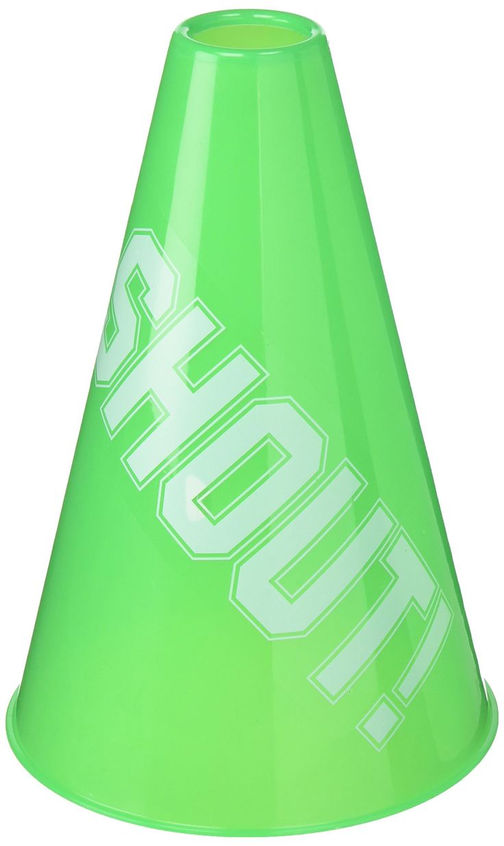 a green plastic cone with the word bud on it