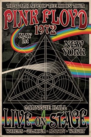 the pink floyd concert poster for new york's live on stage, with an image of