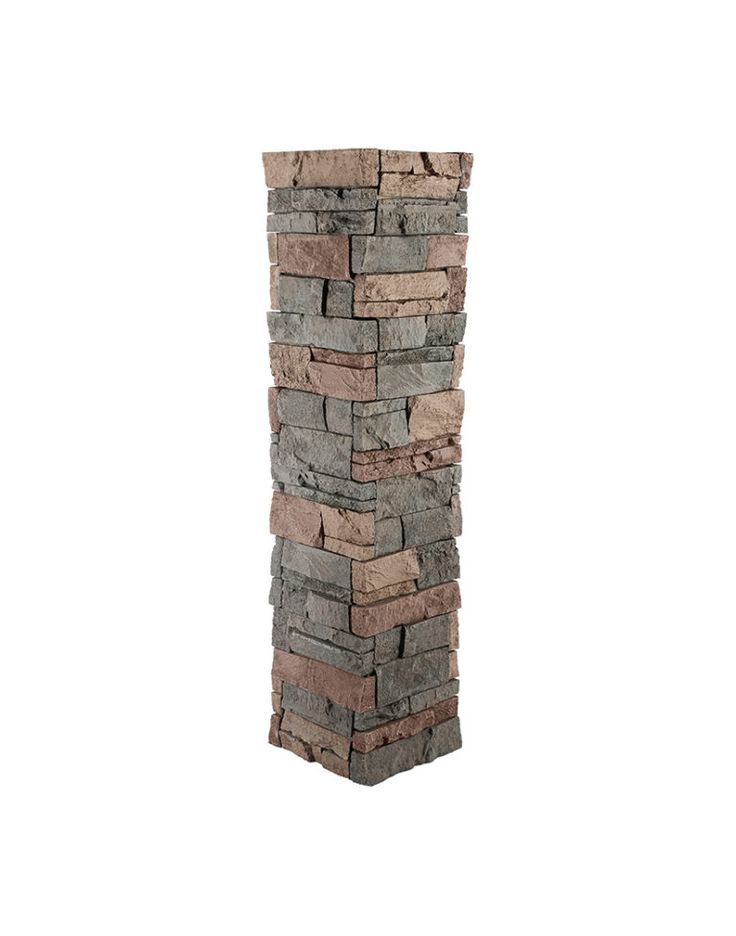 a tall tower made out of bricks on a white background