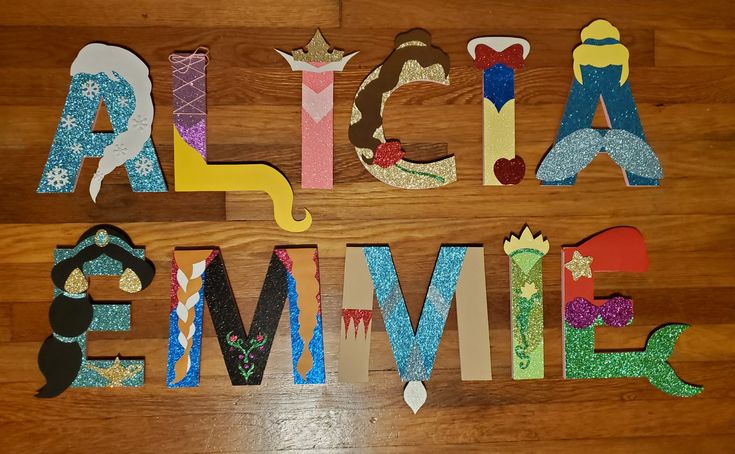 the word alice meme spelled with cut out letters on a wood floor in front of a wooden table