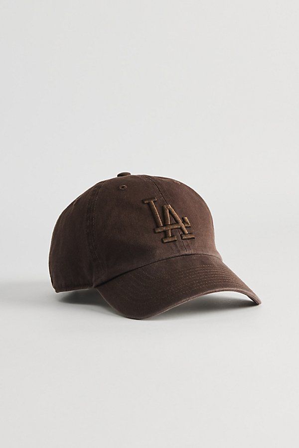 Paneled baseball cap by ’47 Brand with a logo embroidered at the front. Features a curved brim & finished with an adjustable strap at the back. Features Baseball hat from '47 New York Dodgers embroidery Adjustable strap closure Content + Care 100% Cotton Spot clean Imported Size Circumference: Adjustable | '47 Brand Los Angeles Dodgers Clean Up Hat in Brown at Urban Outfitters Brown Adjustable Baseball Cap, Mens Baseball Cap, Inspo Fits, Set Clothes, Mens Hats, Running Hats, Men Hats, List Ideas, 47 Brand