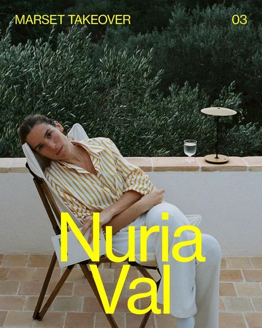 a woman sitting in a chair with her head on her hands and the words nurra val above it