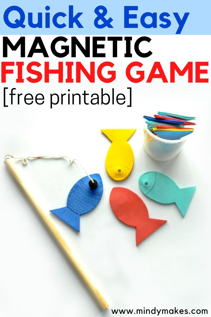 an easy and fun magnetic fishing game for kids to play on the beach or in the water