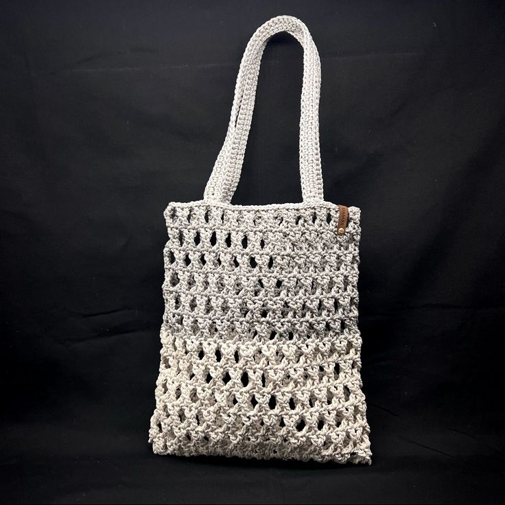 15” X 13” Crochet To Tote Bag White Crochet Bag With Top Carry Handle For Summer, Summer White Crochet Bag With Top Carry Handle, White Crochet Tote Bag With Top Carry Handle, White Tote Bucket Bag With Top Carry Handle, Large White Bag With Top Carry Handle, Eco-friendly White Shoulder Bag With Adjustable Strap, Chic Handmade White Bucket Bag, Lightweight Tote Shoulder Bag, Lightweight Tote Shoulder Bag For Everyday Use