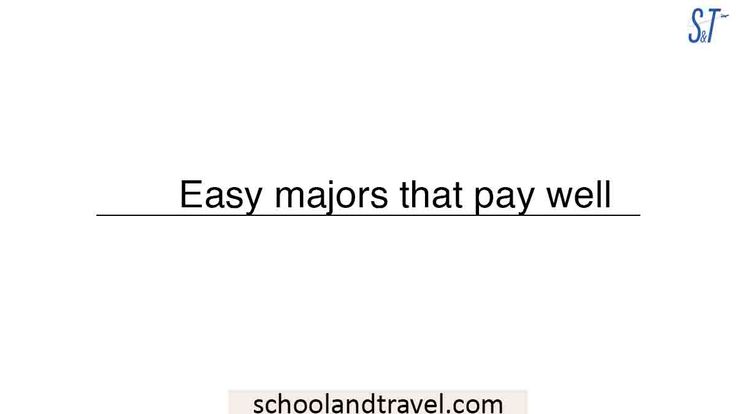 the words easy majors that pay well